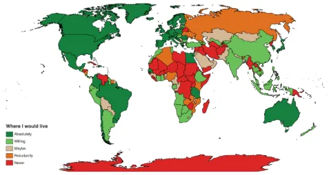 Where I would live in the worlds (ranked list not in order)
