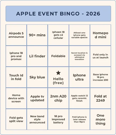 New Bingo Card